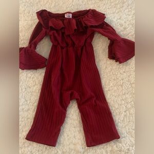 PatPat Burgundy Ribbed‎ Outfit